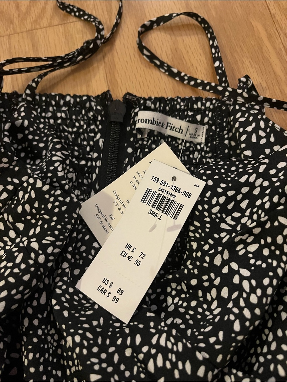 Abercrombie Faux Wrap Midi Dress NWT - Picture 2 of 2
